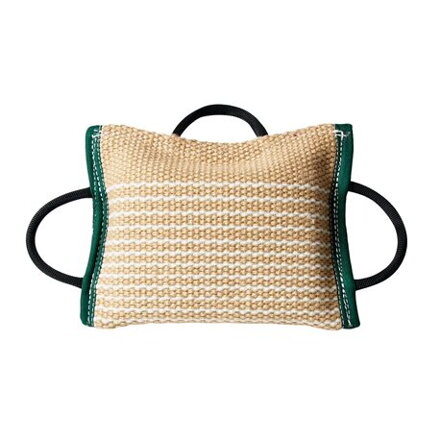 Jutový klínový pešek pro výcvik psa s třemi poutky