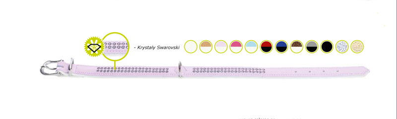 Obojek Modern Art Deluxe tyrkysová/bílá