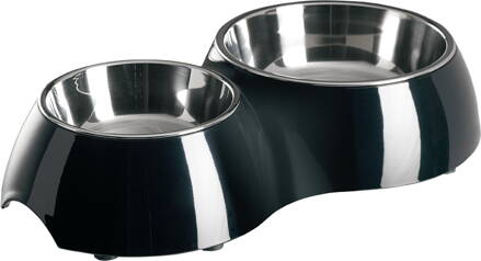 Miska pro psa - dvojmiska melamin  černá