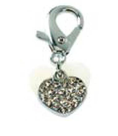 Přívěsek na obojek pro psa Mini Crystal Heart - Hunter