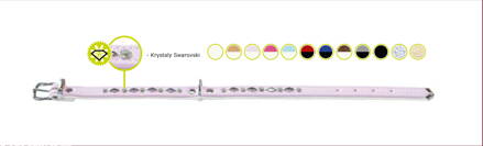 Obojek Modern Art Geo bledě modrá/bílá